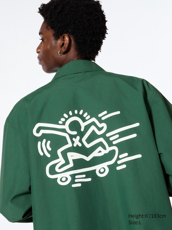 Мужская Повседневная куртка Uniqlo Graphic Coach Jacket | Keith Haring Uniqlo