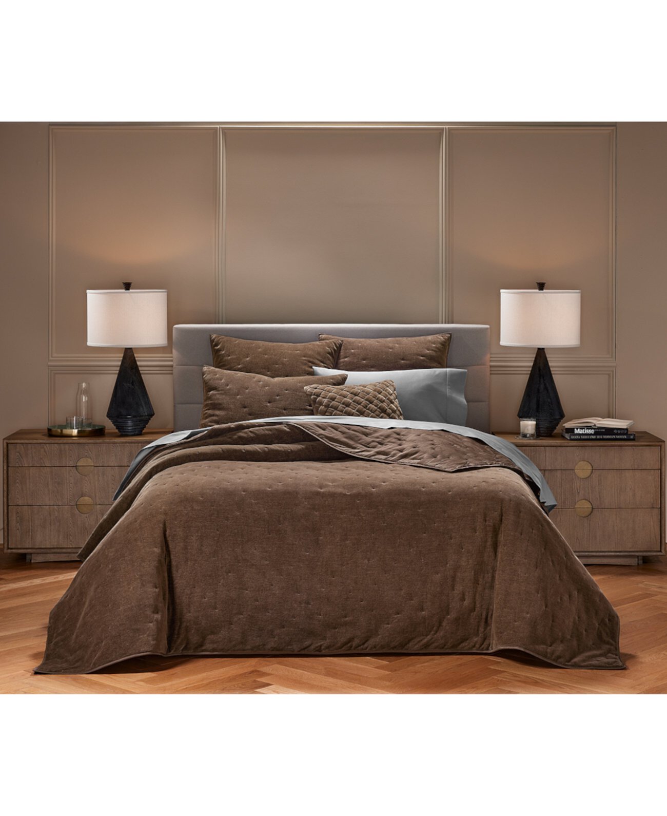 CLOSEOUT! Reversible Chenille 3-Pc. Coverlet Set, Full/Queen, Exclusively at Macy’s Hotel Collection