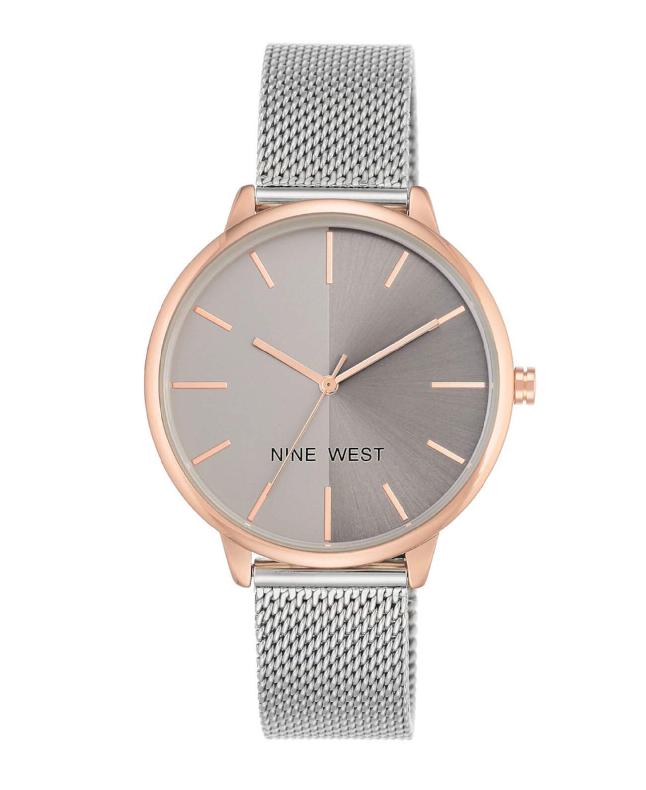 Смарт часы Nine West Women's Two-Tone Mesh Bracelet Watch, 40mm Nine West