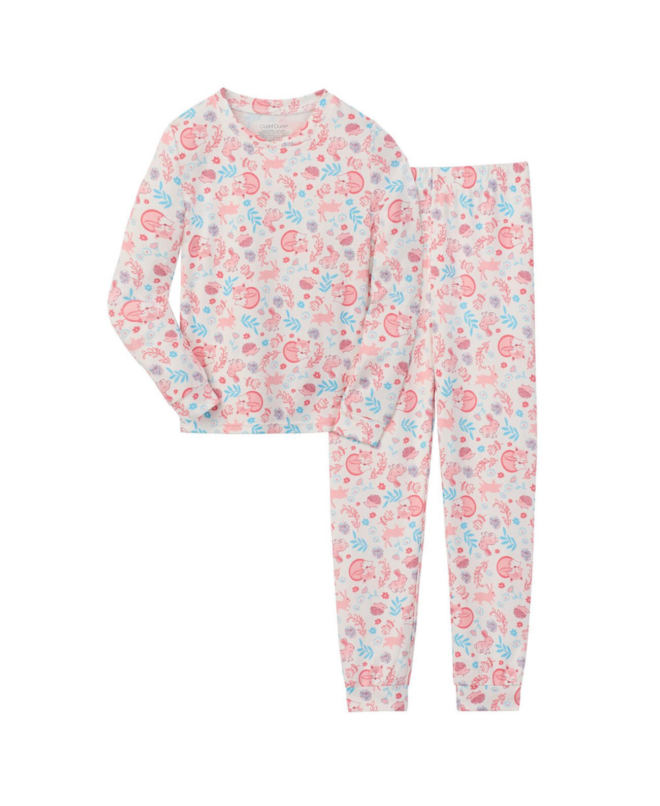 Комплект девичьих пижам Sleepy Fox из мягкого флиса с длинными рукавами Cuddl Duds