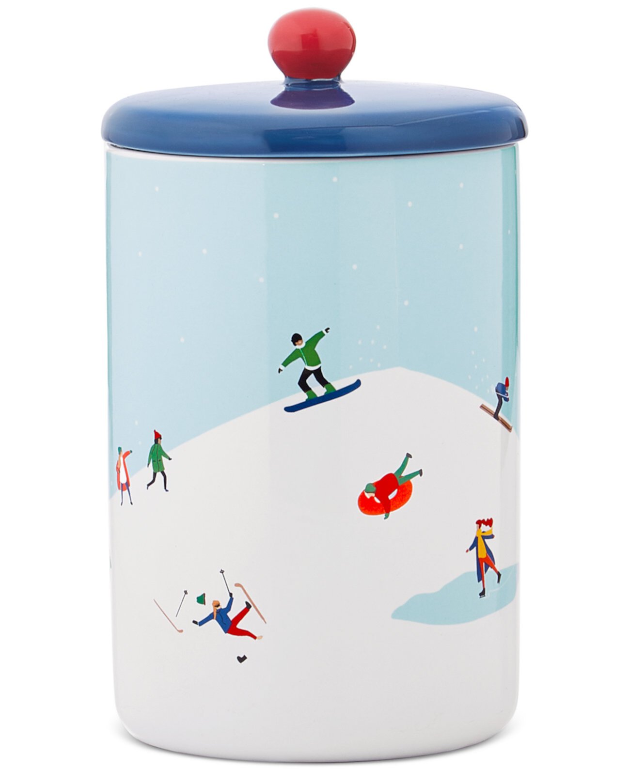 Skiing Graphic Stoneware Treat Jar The Cellar