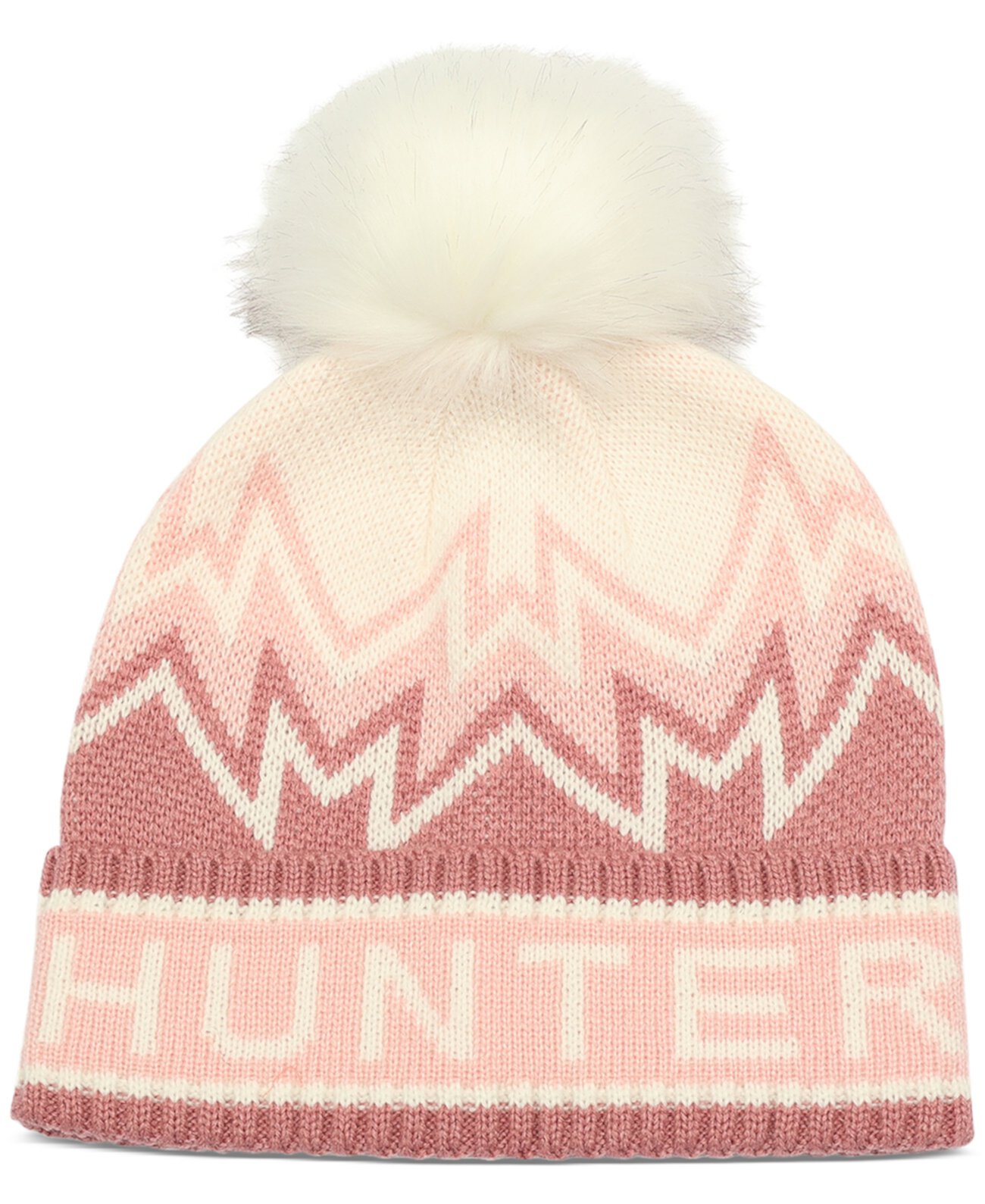 Шапка с помпоном Hunter Women's Fair Isle Faux-Fur Hunter