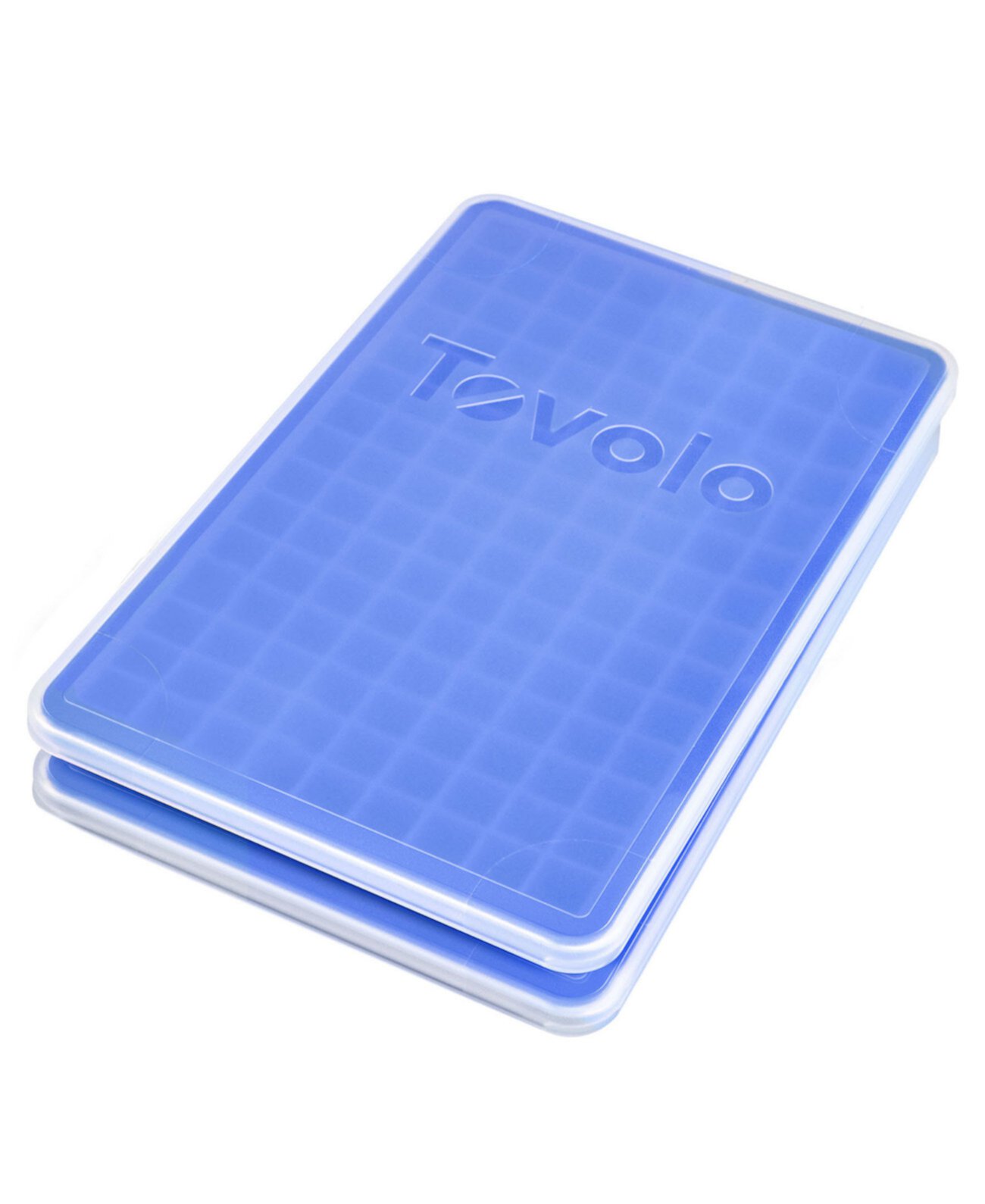 Silicone Mini Ice Cube Tray with Lid, 2-Pack Stratus Blue Tovolo