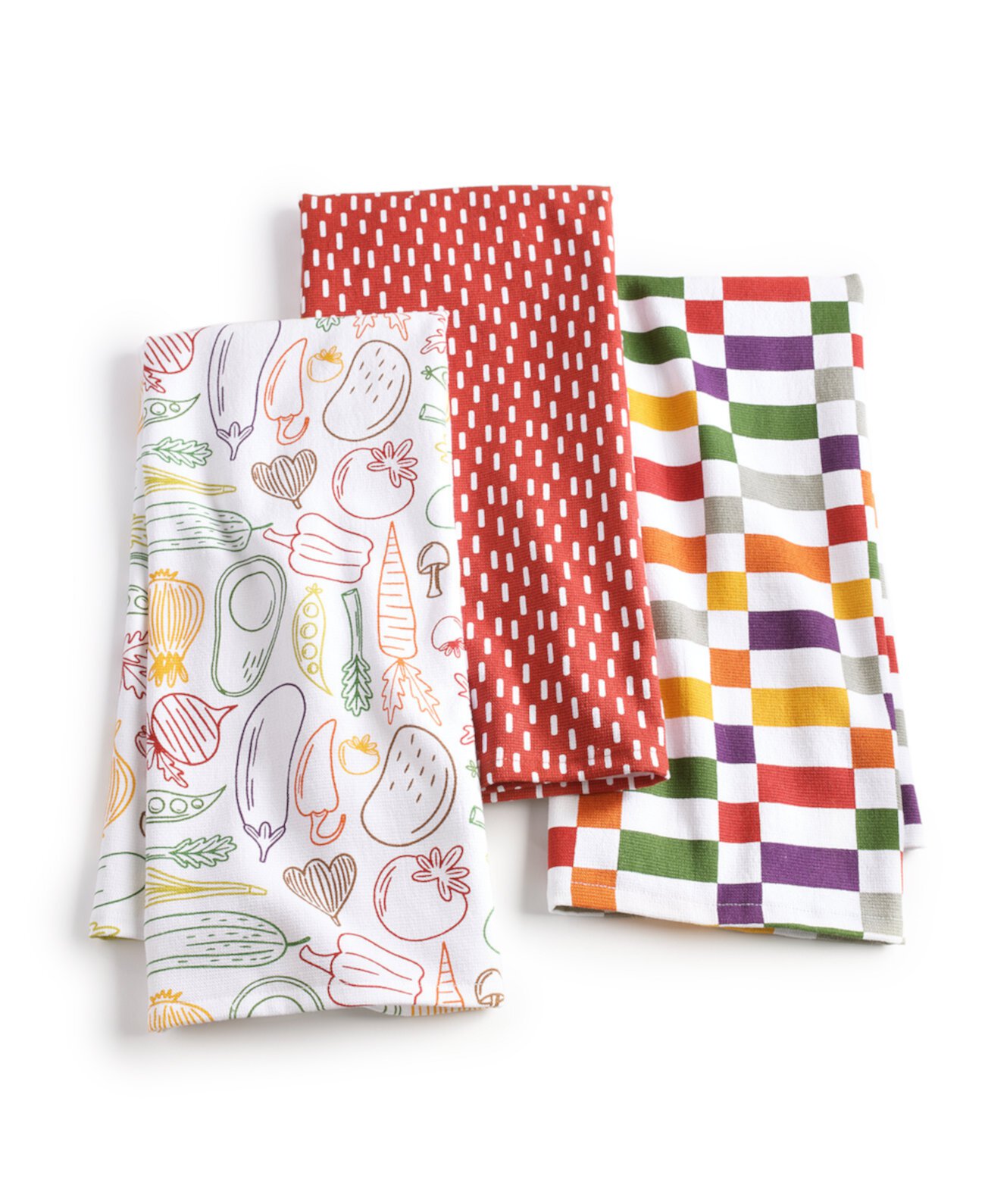 S/3 Garden Veggies Cotton Towels The Cellar