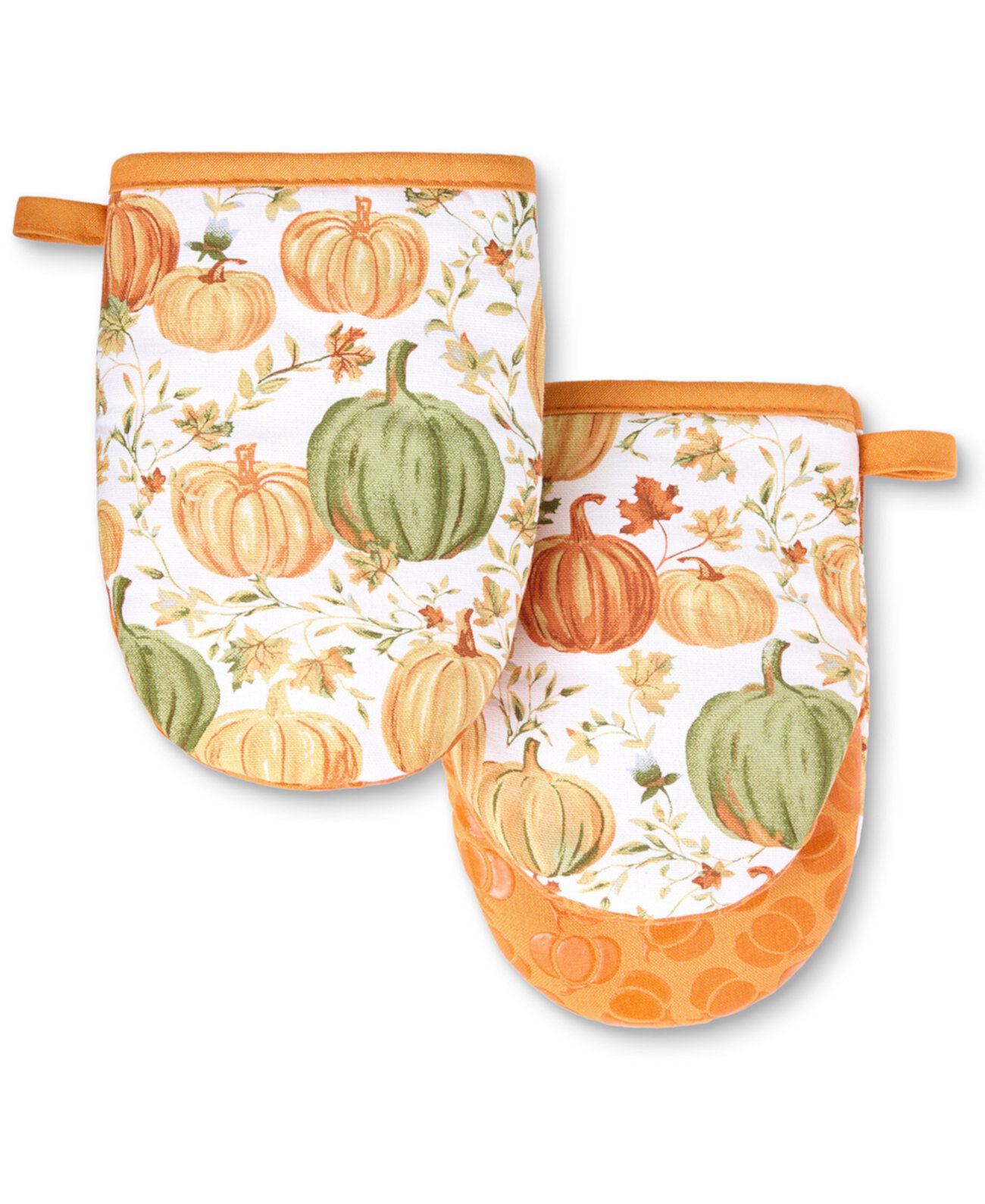 Autumn Harvest Pumpkins Mini Oven Mitt, Set of 2 Martha Stewart