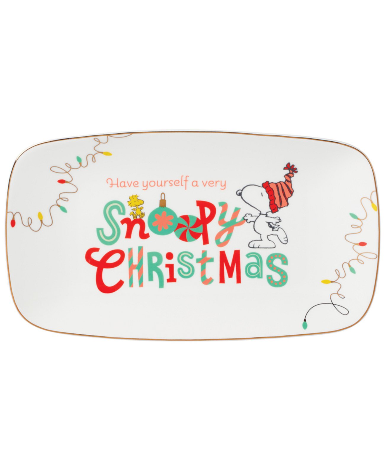 Snoopy & Woodstock Porcelain Hors D'oeuvres Tray Lenox