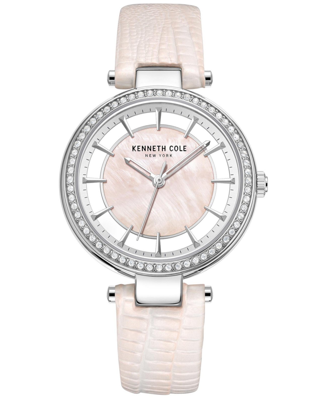 Смарт часы Kenneth Cole Women's Transparency Pink Leather Strap, 34mm Kenneth Cole