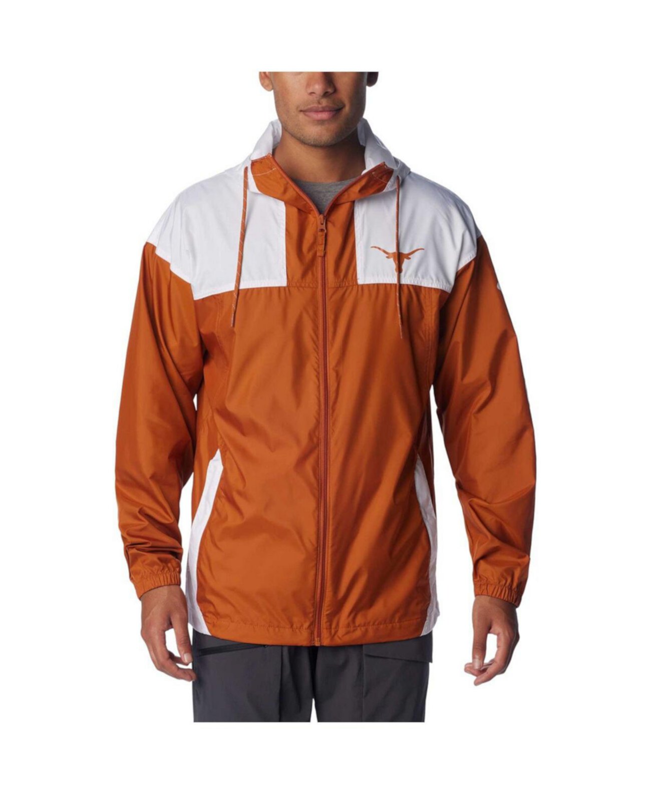 Мужская Повседневная куртка Columbia Flash Challenger Omni-Shade Full-Zip оранжевая Техас Лонгхорнс Columbia