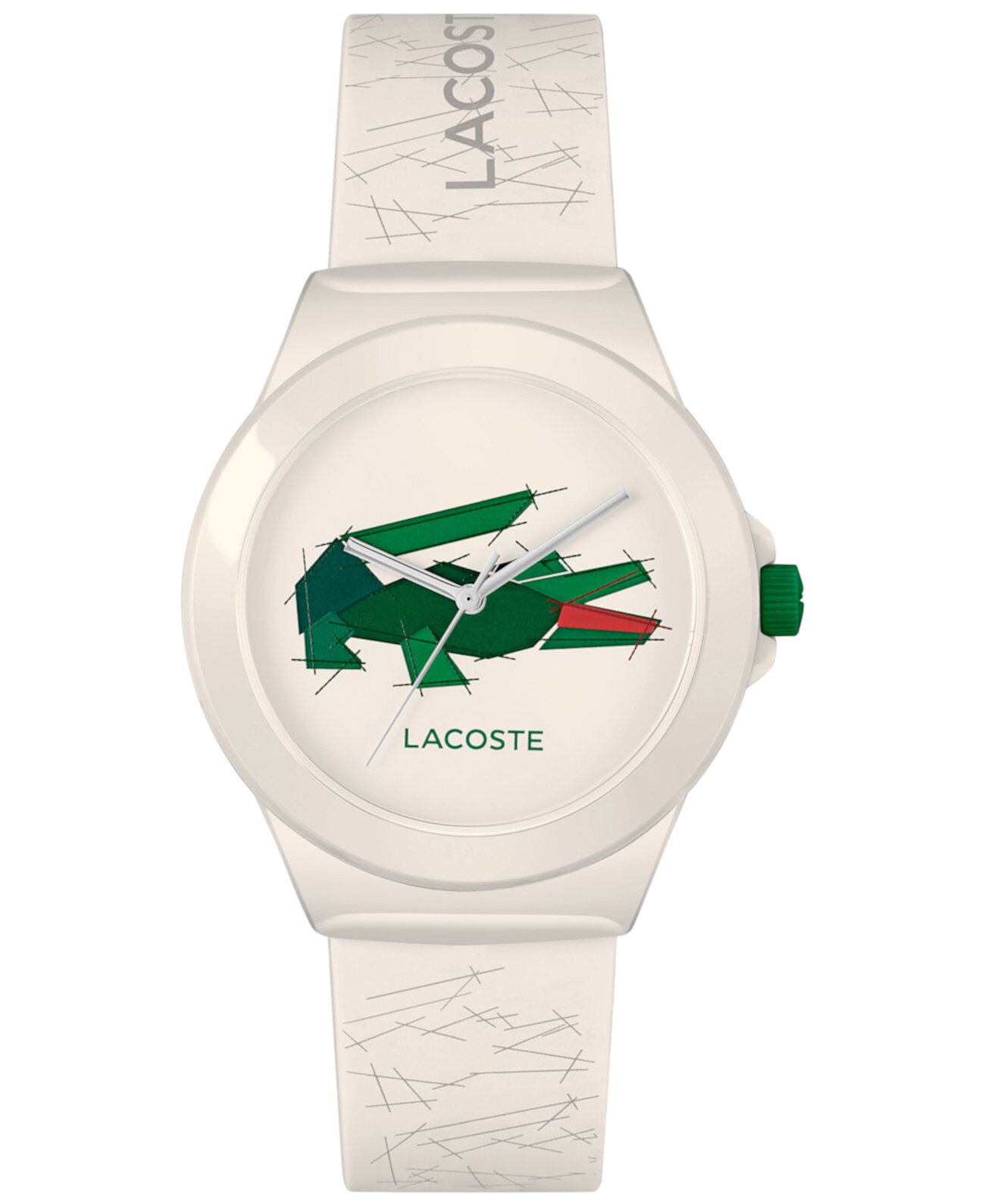 Смарт часы Lacoste Neocroc 38 мм с белым силиконовым ремешком Lacoste