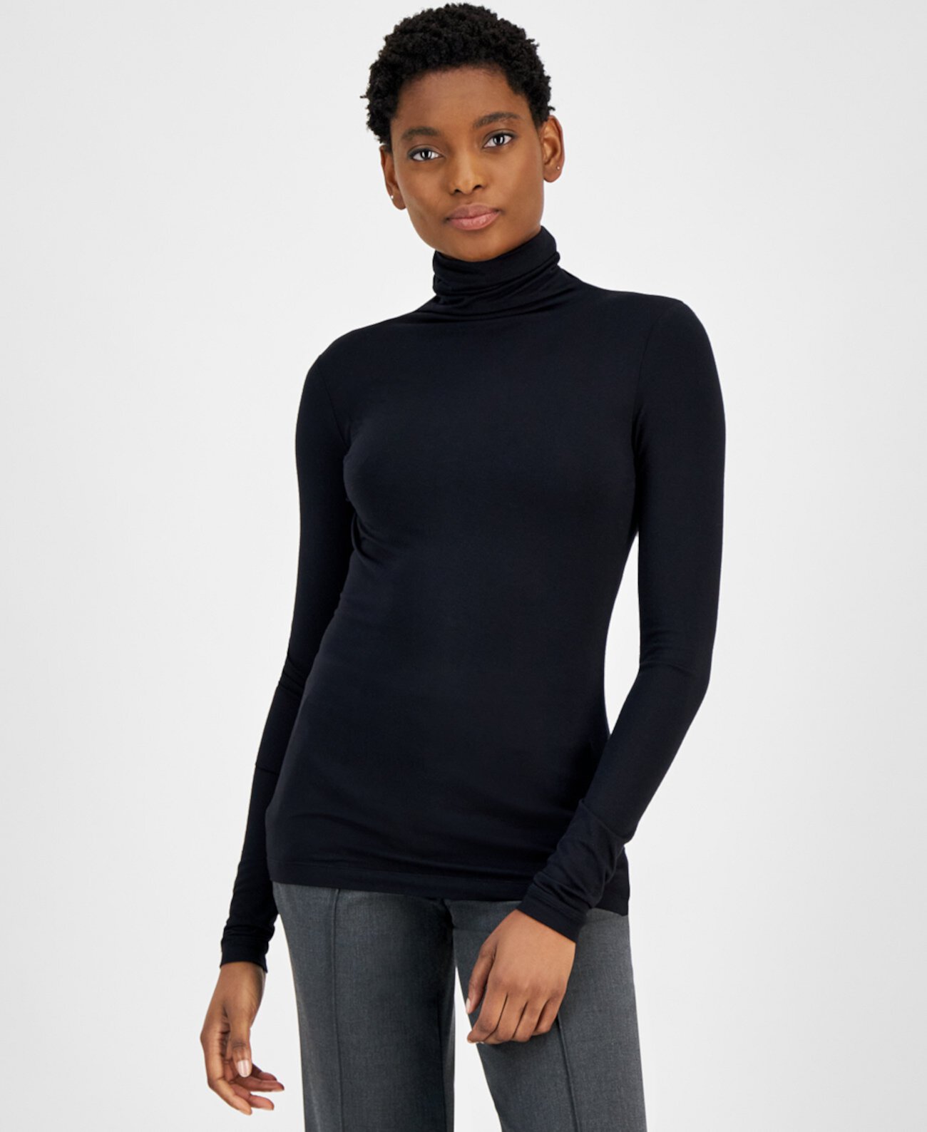 Женская Футболка Anne Klein Petite Turtleneck Anne Klein