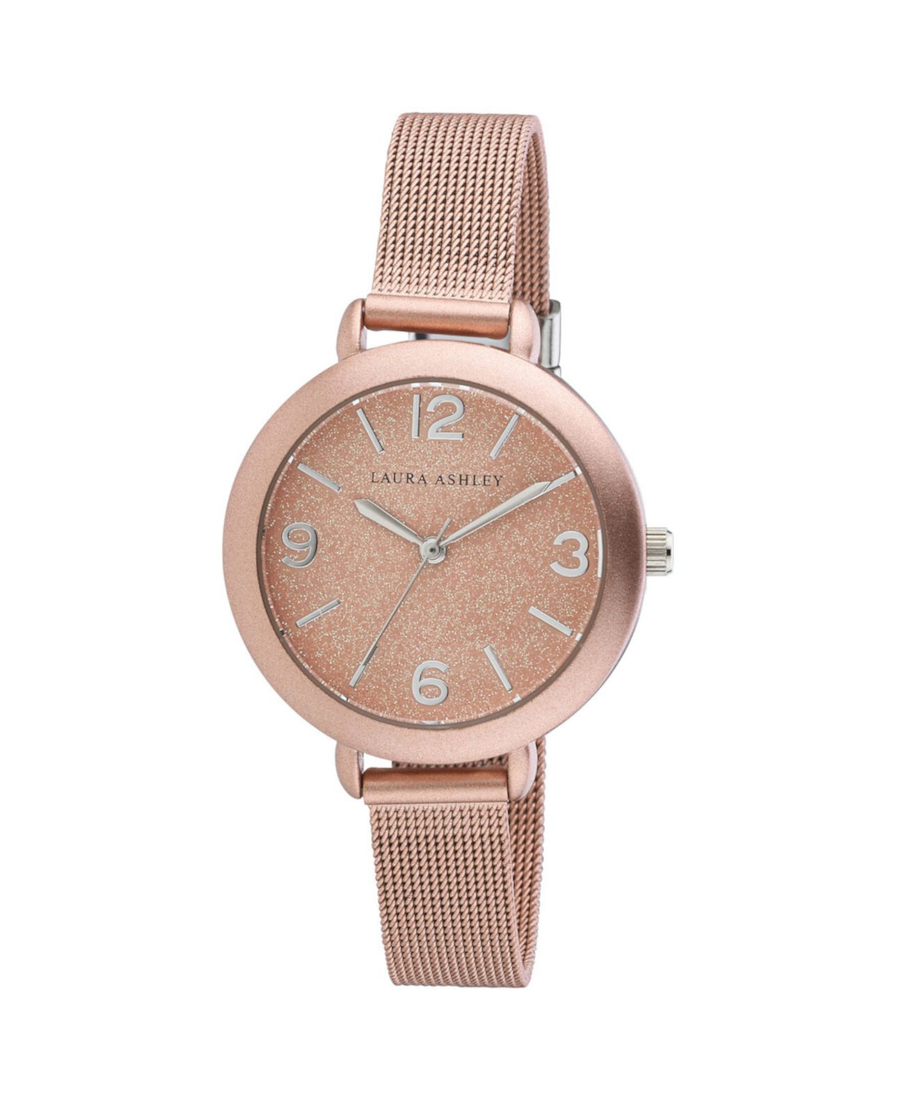 Смарт часы Laura Ashley Pink Ladies' Glitz Sparkle Dial Spray Mesh Band Laura Ashley