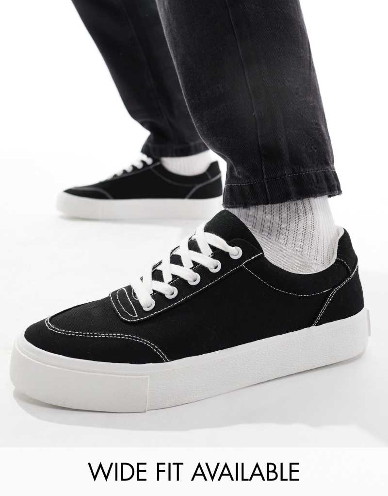 Мужские Повседневные кроссовки ASOS DESIGN plimsoll черные ASOS DESIGN