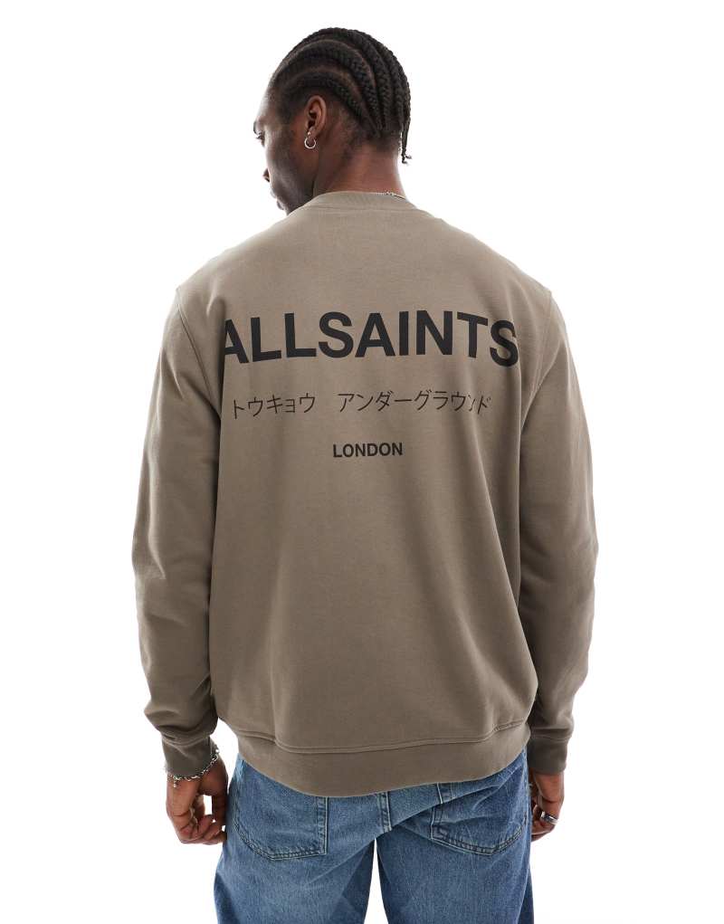 Мужская Толстовка AllSaints Underground в светло-коричневом AllSaints