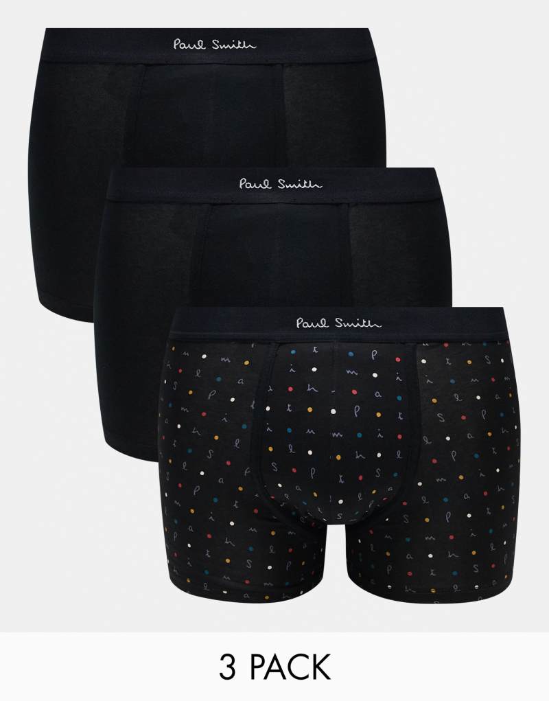 Мужские Боксеры PS Paul Smith 3-pack черные PS Paul Smith