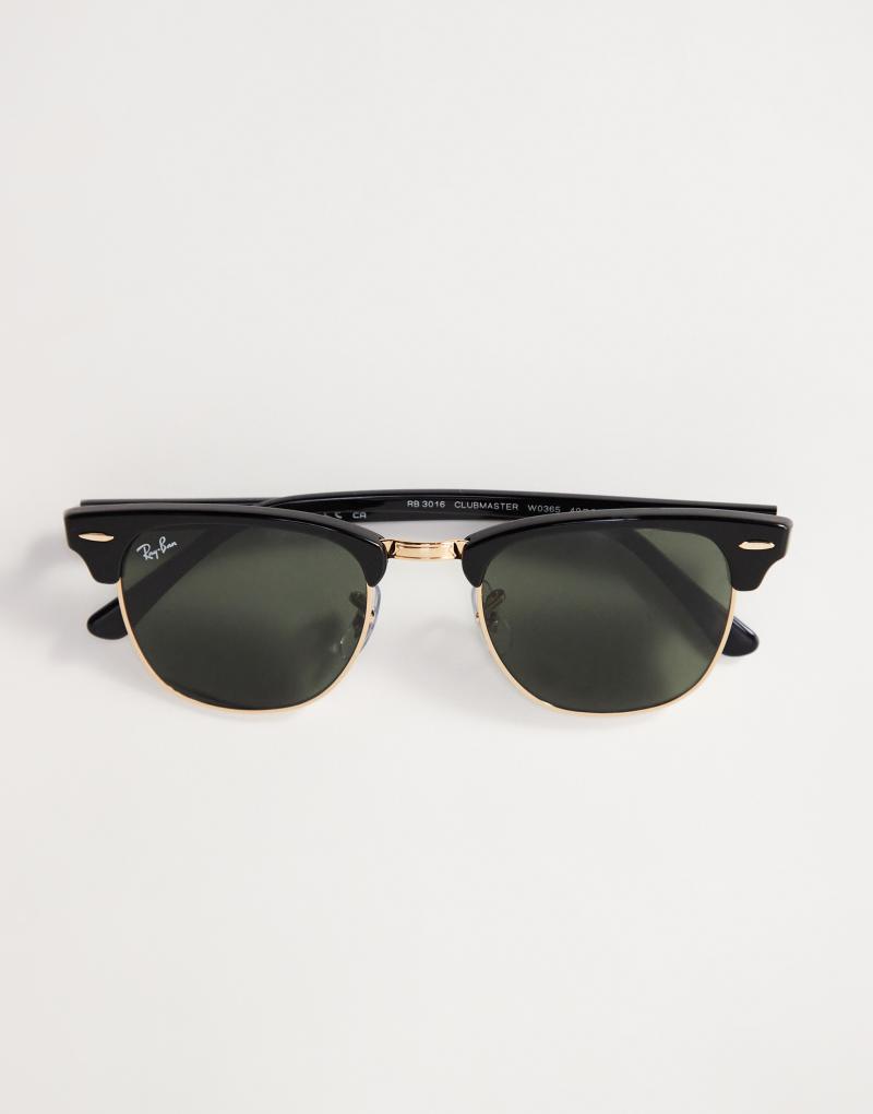 Солнцезащитные очки Ray-Ban Clubmaster в черном цвете 0RB3016 Ray-Ban