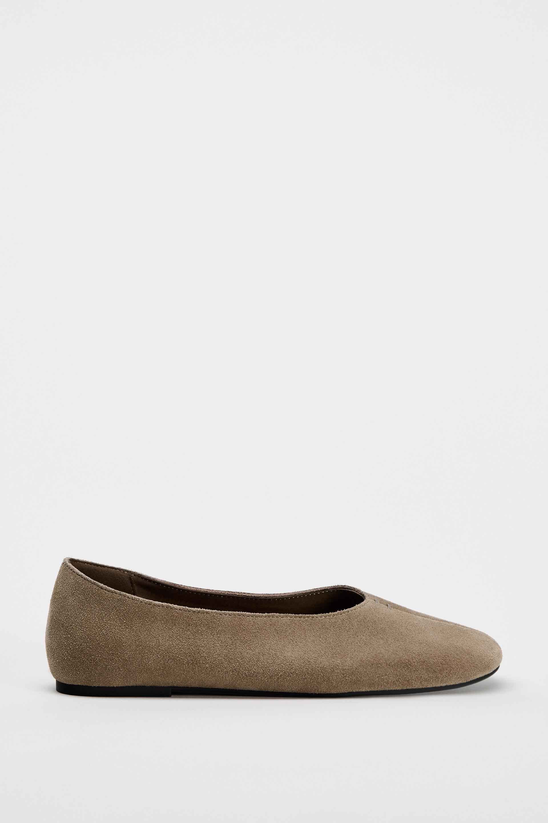 Женские Балетки ZARA SOFT SUEDE Zara