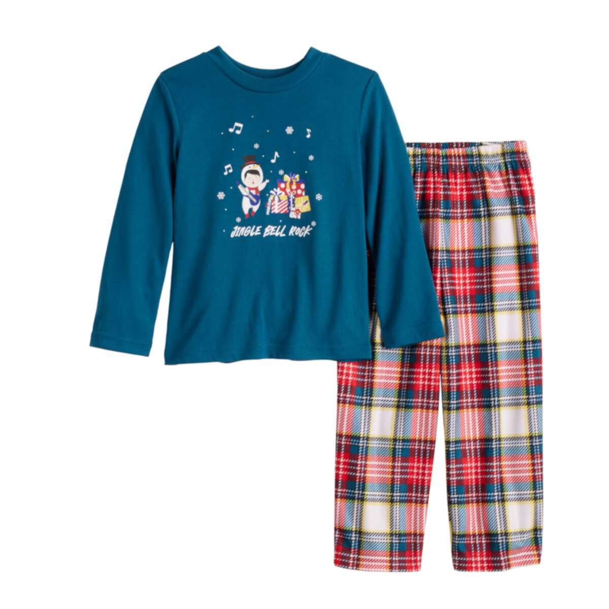 Мальчики Детские пижамы Jammies For Your Families® Jingle Bell Rock Санта Клаус Комплект Jammies For Your Families