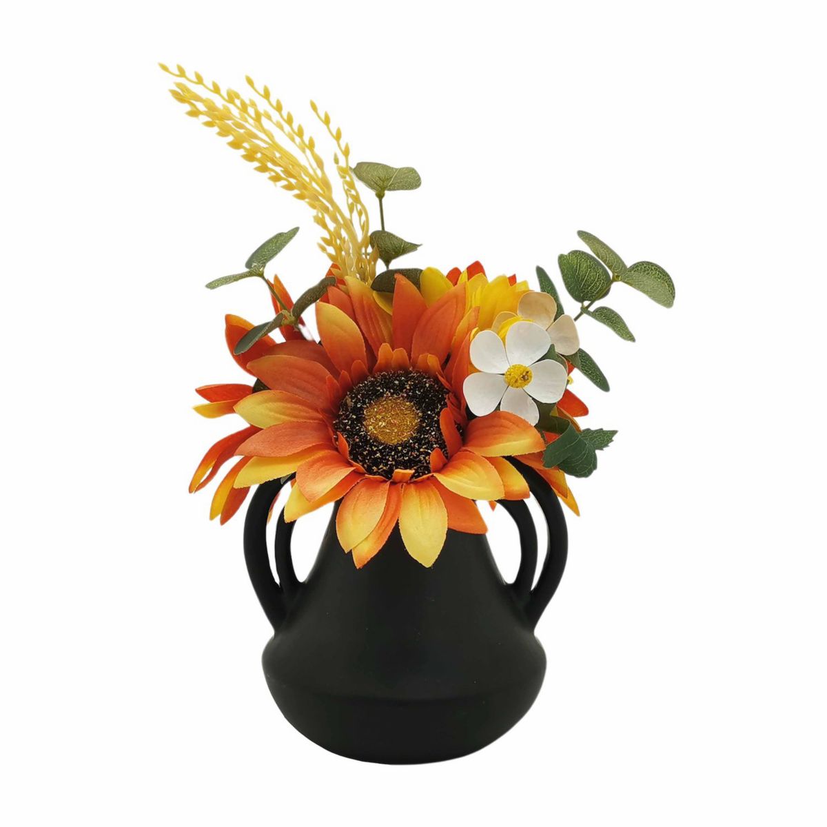 Artificial Mixed Sunflower Arrangement In Vase Floral Arrangement Table Decor Unbranded