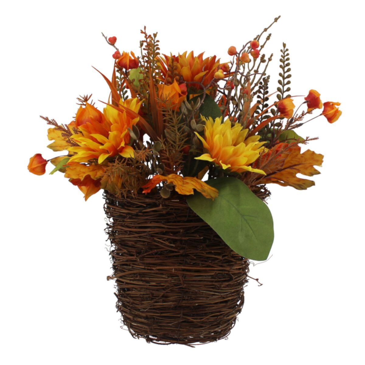 Artificial Sunflower Wall Pocket Floral Arrangement Unbranded