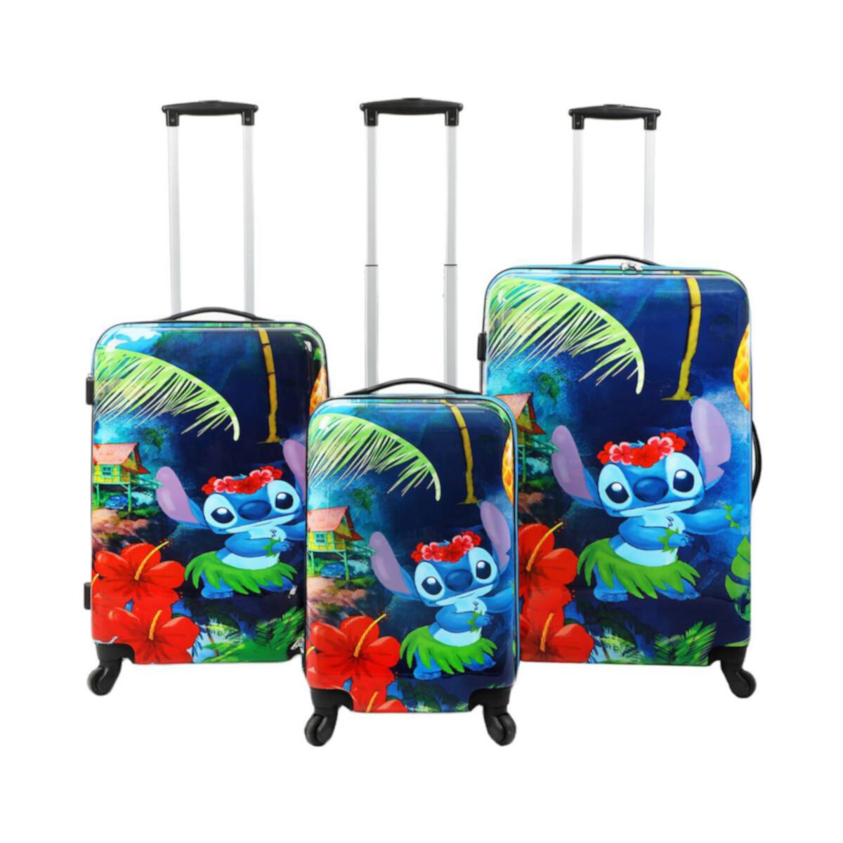 Чемодан Disney Hula Stitch 3-piece жесткий Disney