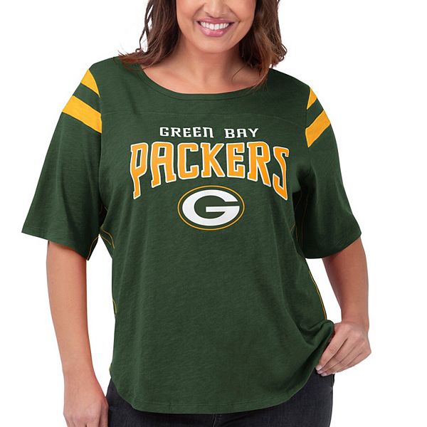 Женская футболка G-III 4Her с коротким рукавом, команда Green Bay Packers, 100% хлопок In The Style