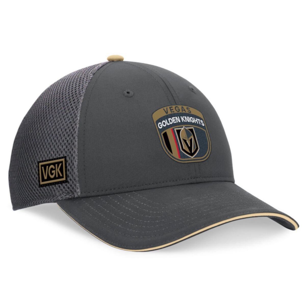 Кепка Fanatics Charcoal Vegas Golden Knights 2024 NHL Draft On Stage Trucker Adjustable Hat Fanatics Brands - White Label