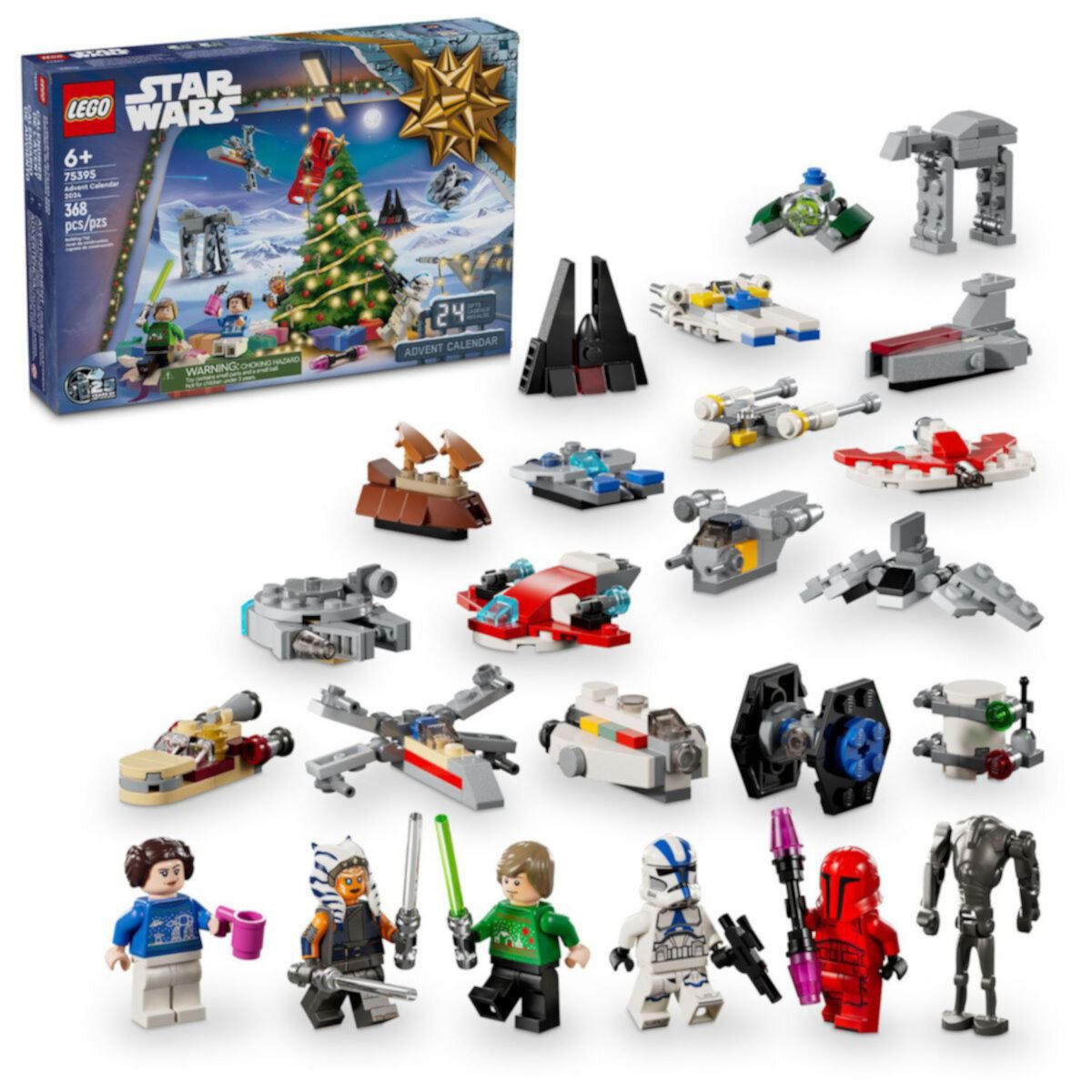 Игровой набор Lego Star Wars 2024 Адвент-календарь для детей 75395 (368 деталей) Lego