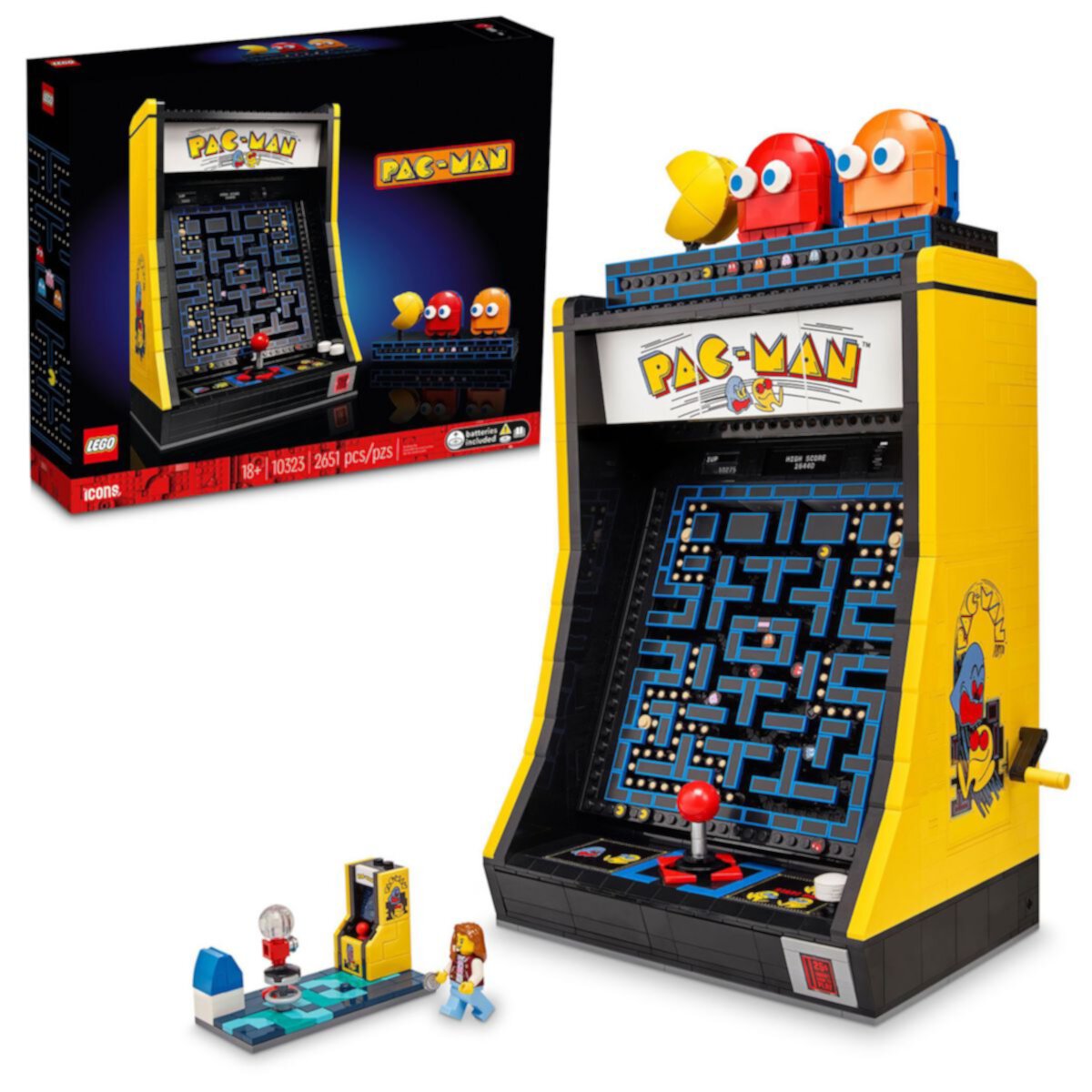 Набор игрушек Lego Icons PAC-MAN Arcade Ретро-игра 10323 (2651 деталей) Lego