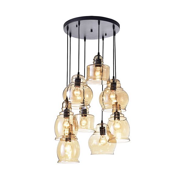 Greenville Signature 8-Light Cluster Bell Pendant for Dining/Living Room, Entryway Greenville Signature