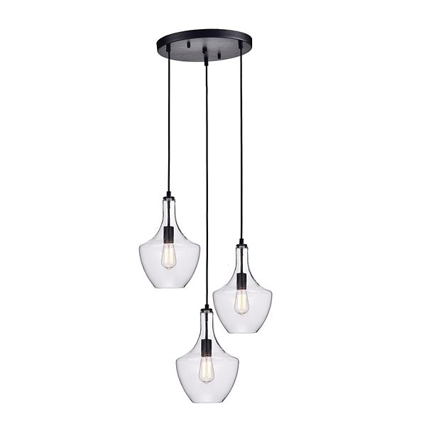 Greenville Signature 3-Light Cluster Schoolhouse Pendant for Kitchen Island, Dining/Living Room Greenville Signature