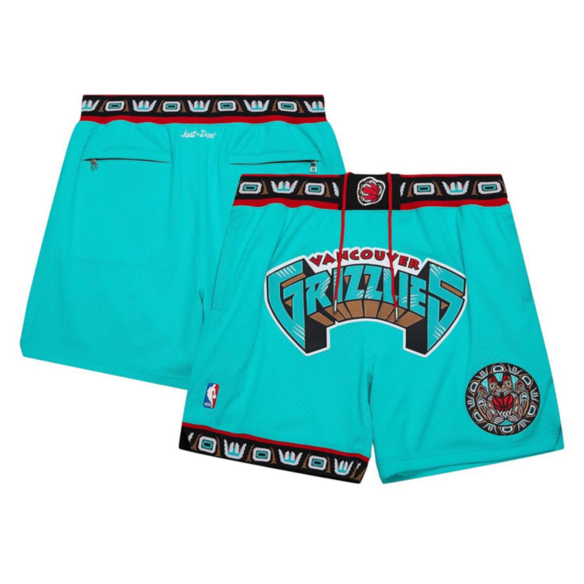 Мужские Спортивные шорты Mitchell & Ness Турquoise Vancouver Grizzlies Hardwood Classics Mitchell & Ness