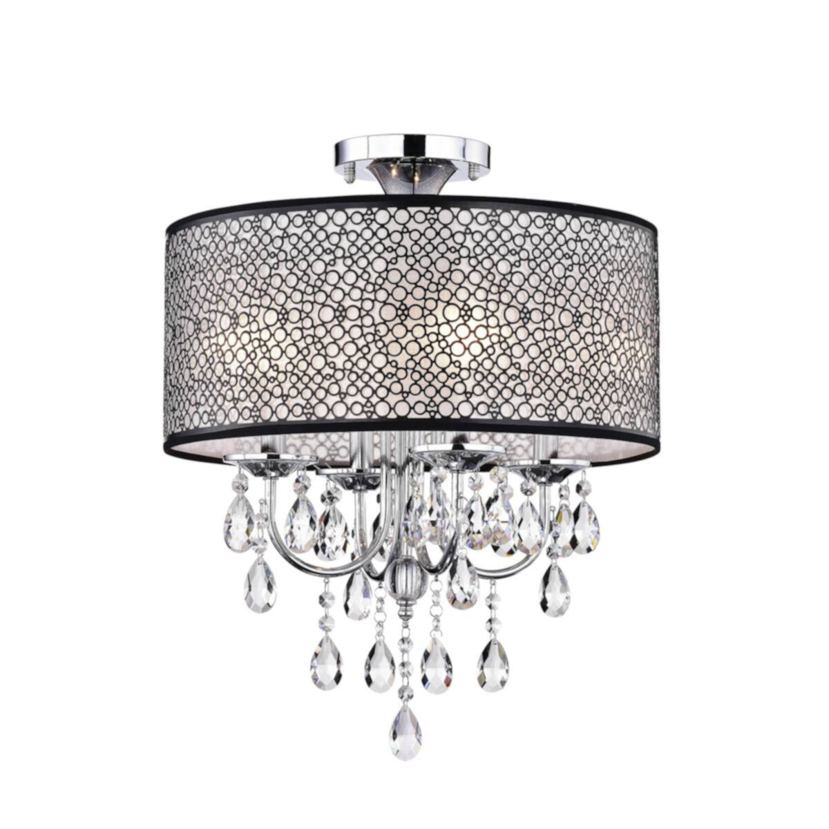 Greenville Signature 4-Light Semi Flush Mount For Dining/Bedroom, Hallway, Living Room Greenville Signature