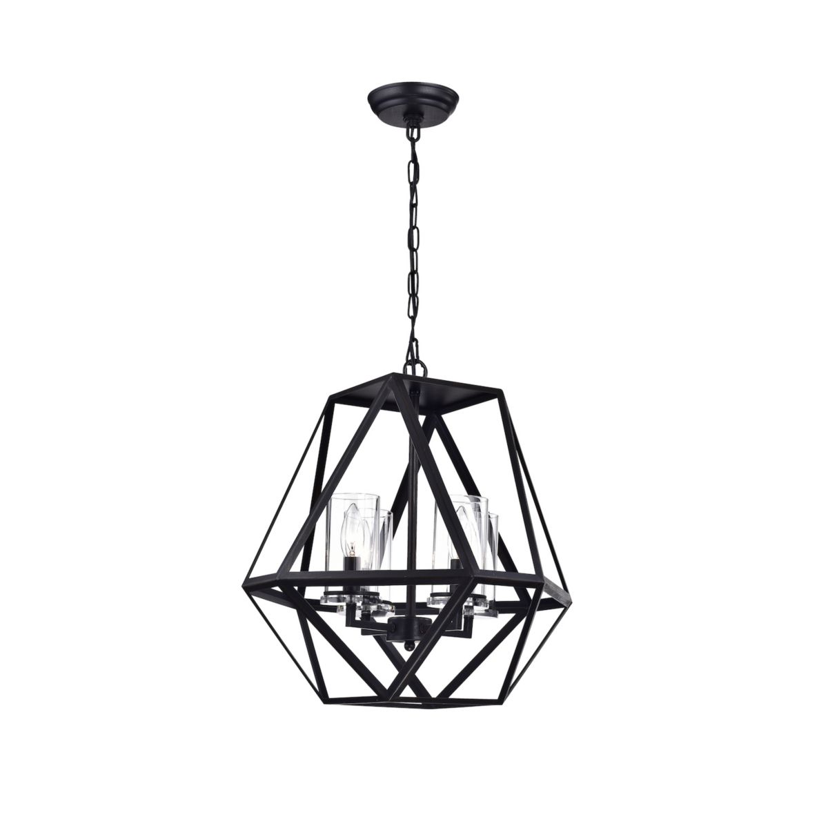 Greenville Signature 4-Light Geometric Chandelier for Dining/Living Room, Bedroom, Entryway Greenville Signature