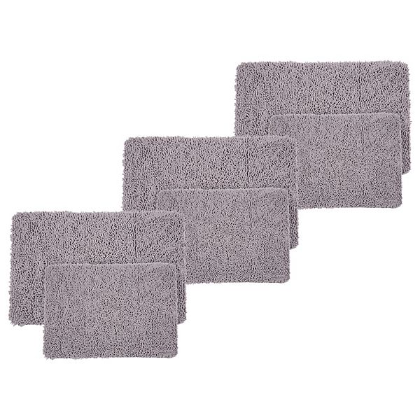 Lavish Home 6-Piece Chenille Bath Mat Set Lavish Home