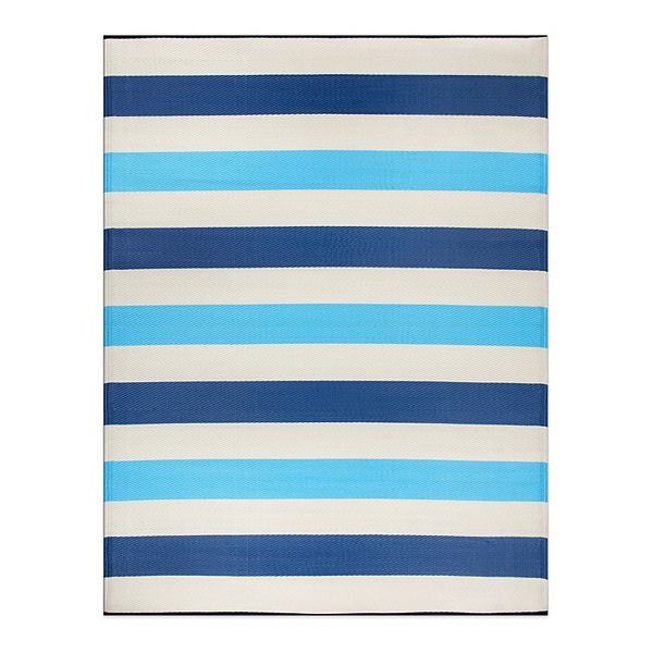 World Rug Gallery Contemporary Stripe Reversible Outdoor Rug World Rug Gallery