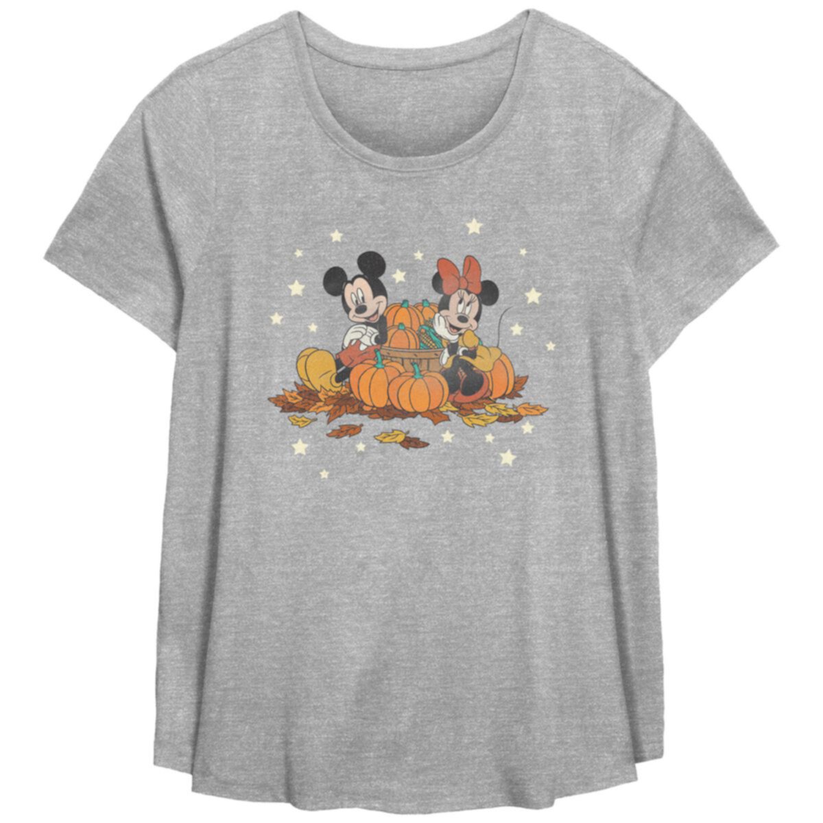 Женская Футболка Disney Mickey Mouse и Minnie Mouse Pumpkin Harvest Plus Size Disney