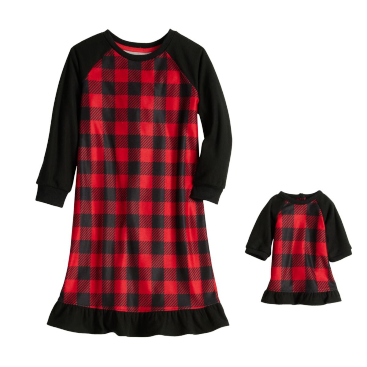 Детская Ночная Сорочка Jammies For Your Families Merry & Bright Buffalo Plaid Jammies For Your Families