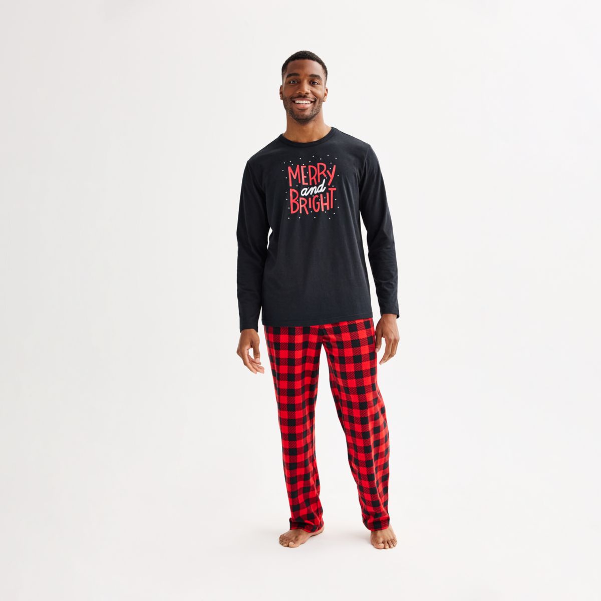 Мужские Пижамы Cuddl Duds Merry & Bright Buffalo Plaid Комплект Jammies For Your Families