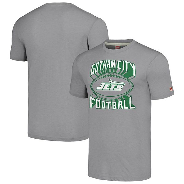 Мужская Футболка Homage Серая New York Jets Hyper Local Tri-Blend Homage