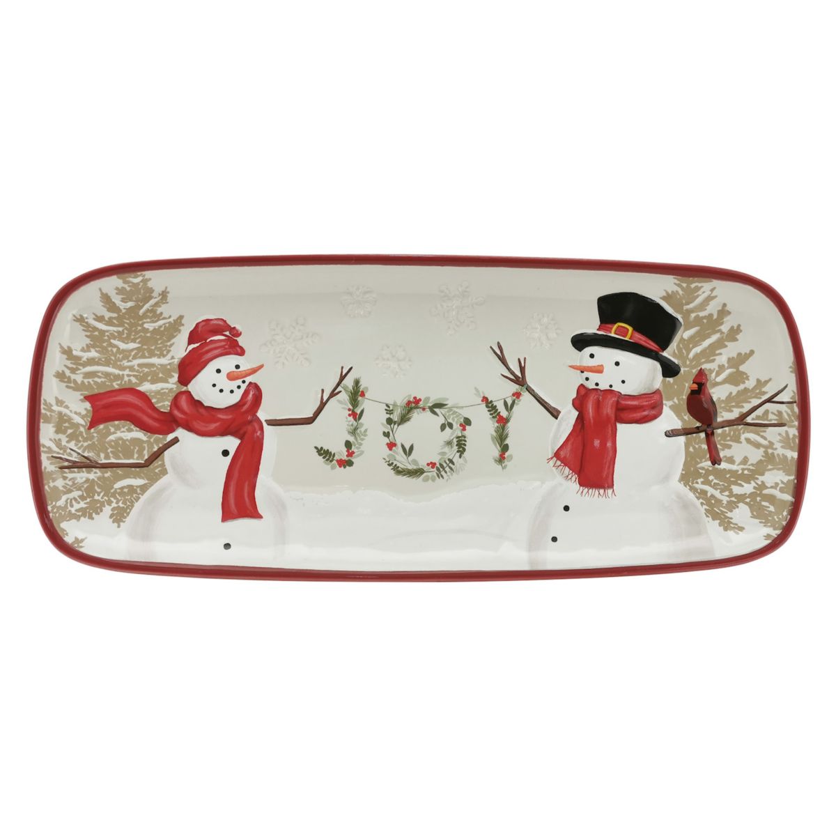 St. Nicholas Square® Yuletide Snowman &#34;Joy&#34; Small Serving Platter St. Nicholas Square