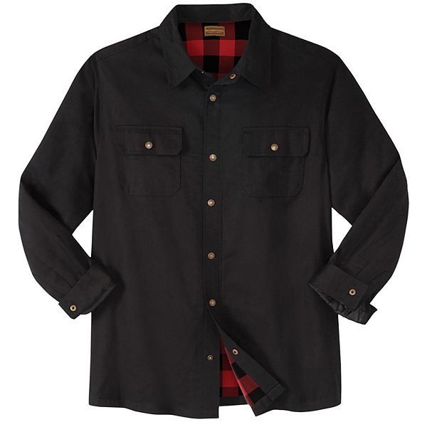 Boulder Creek By Kingsize Men's Big & Tall Flannel-lined Twill Shirt Jacket Boulder Creek