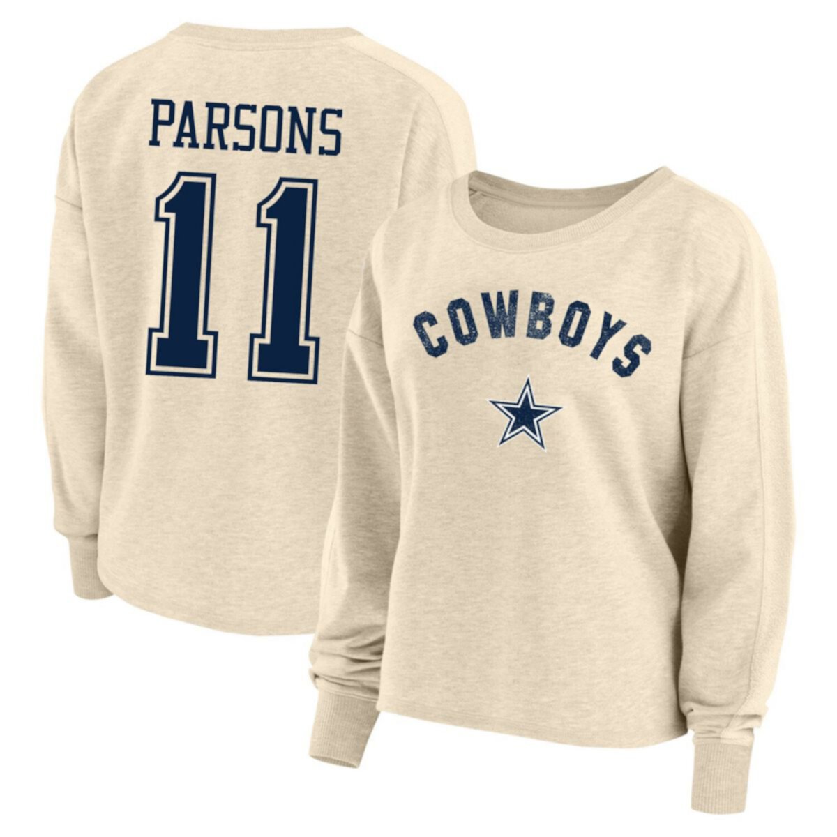 Женская Футболка Fanatics Micah Parsons Oatmeal Dallas Cowboys Fanatics Brands - White Label