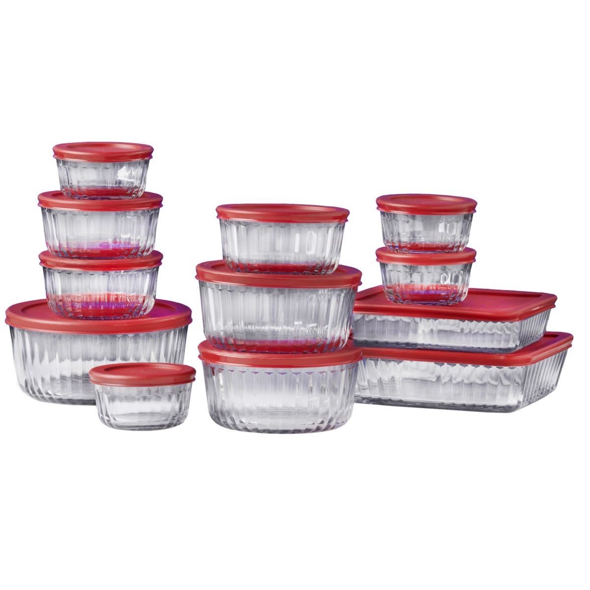 Anchor Hocking 24-piece Sculpted Food Storage Set Anchor Hocking