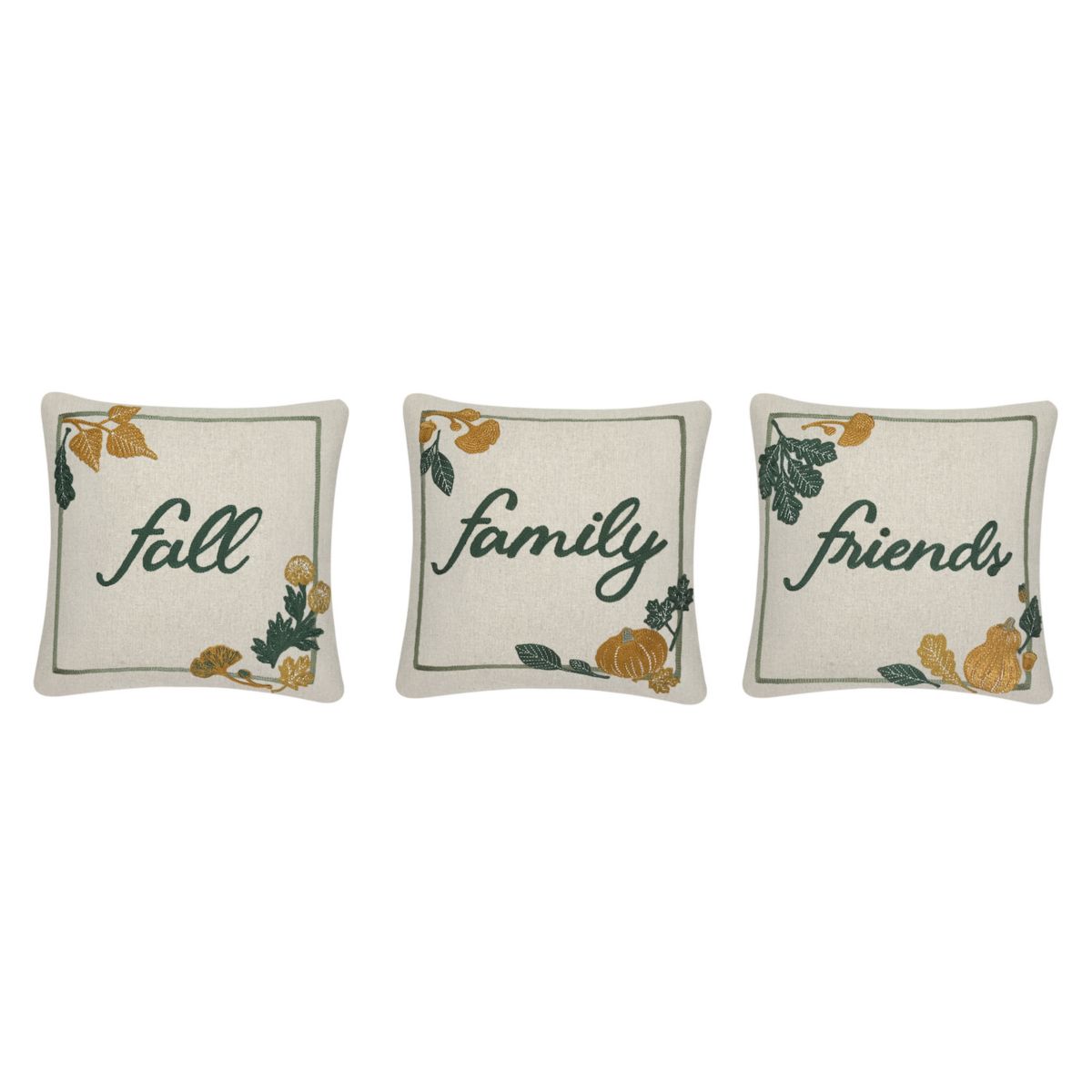 Celebrate Together™ Fall Ivory Fall Family Friends 3 Pack Pillows Celebrate Together