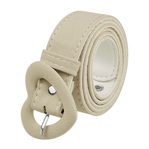 Women's Heart Shaped Belt Heart Buckle Belts Pu Leather Adjustable Ladies Waist Belts Elerevyo