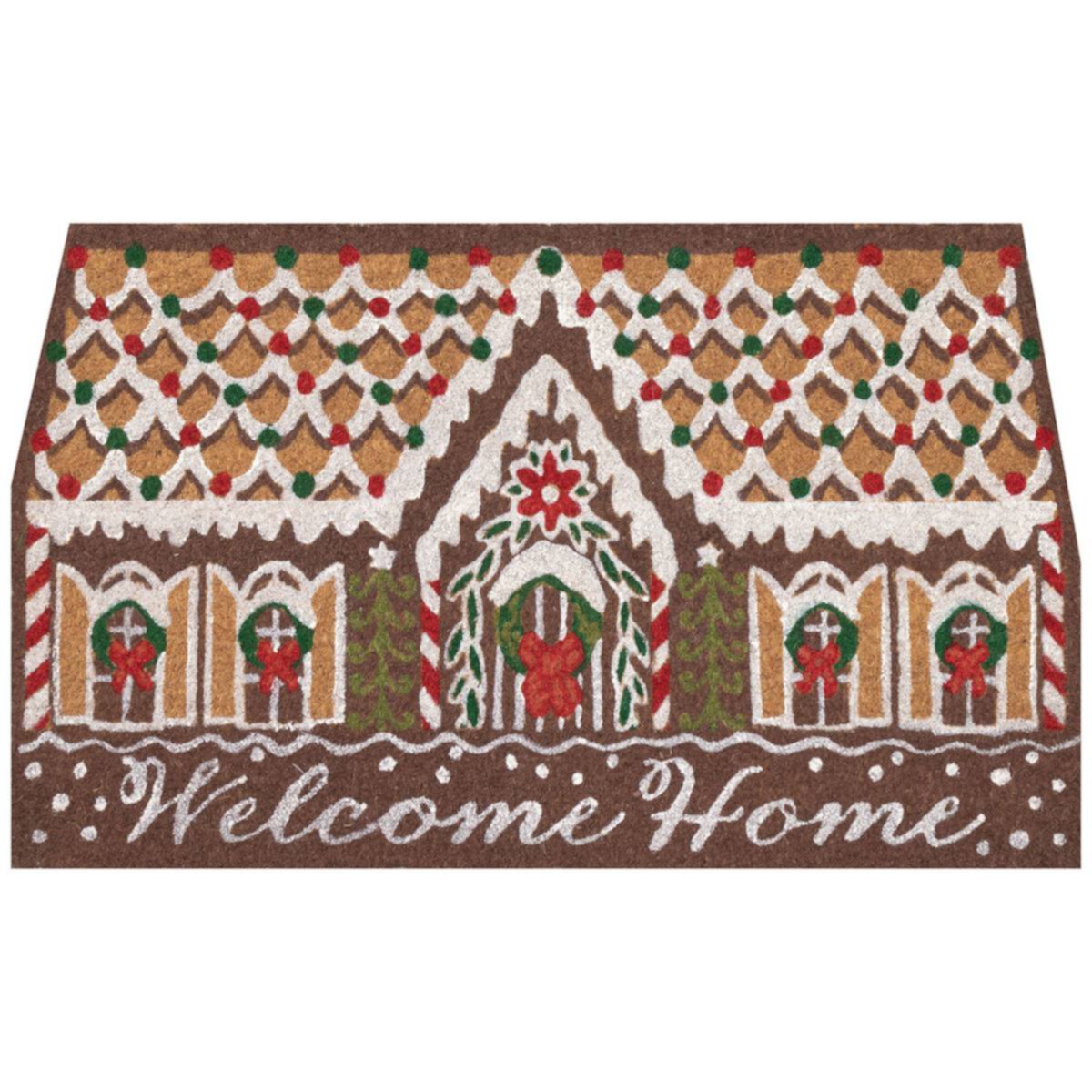 Liora Manne Natura Gingerbread House Welcome Outdoor Mat Liora Manne