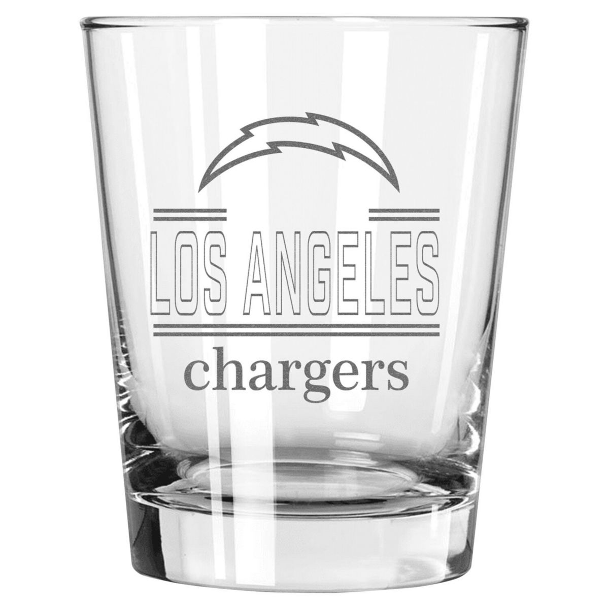 The Memory Company Los Angeles Chargers 15oz. Double Old Fashioned Glass The Memory Company