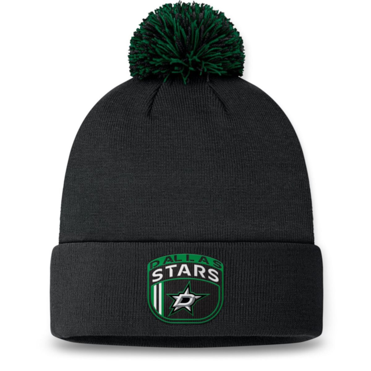 Кепка Fanatics Черная Dallas Stars 2024 NHL Draft с отворотом и помпоном Fanatics Brands - White Label