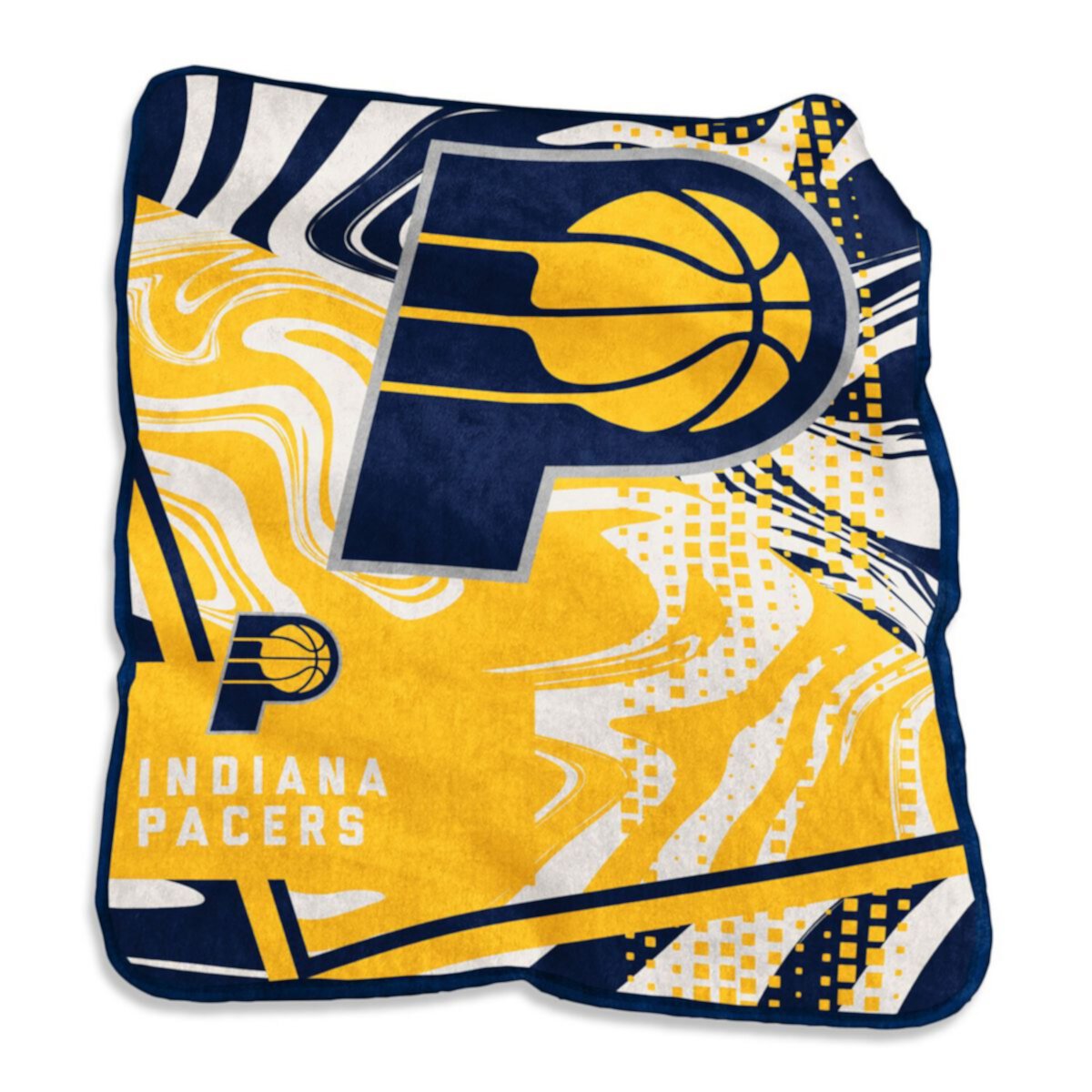 Indiana Pacers 50&#34; x 60&#34; Swirl Raschel Throw Blanket Logo Brand