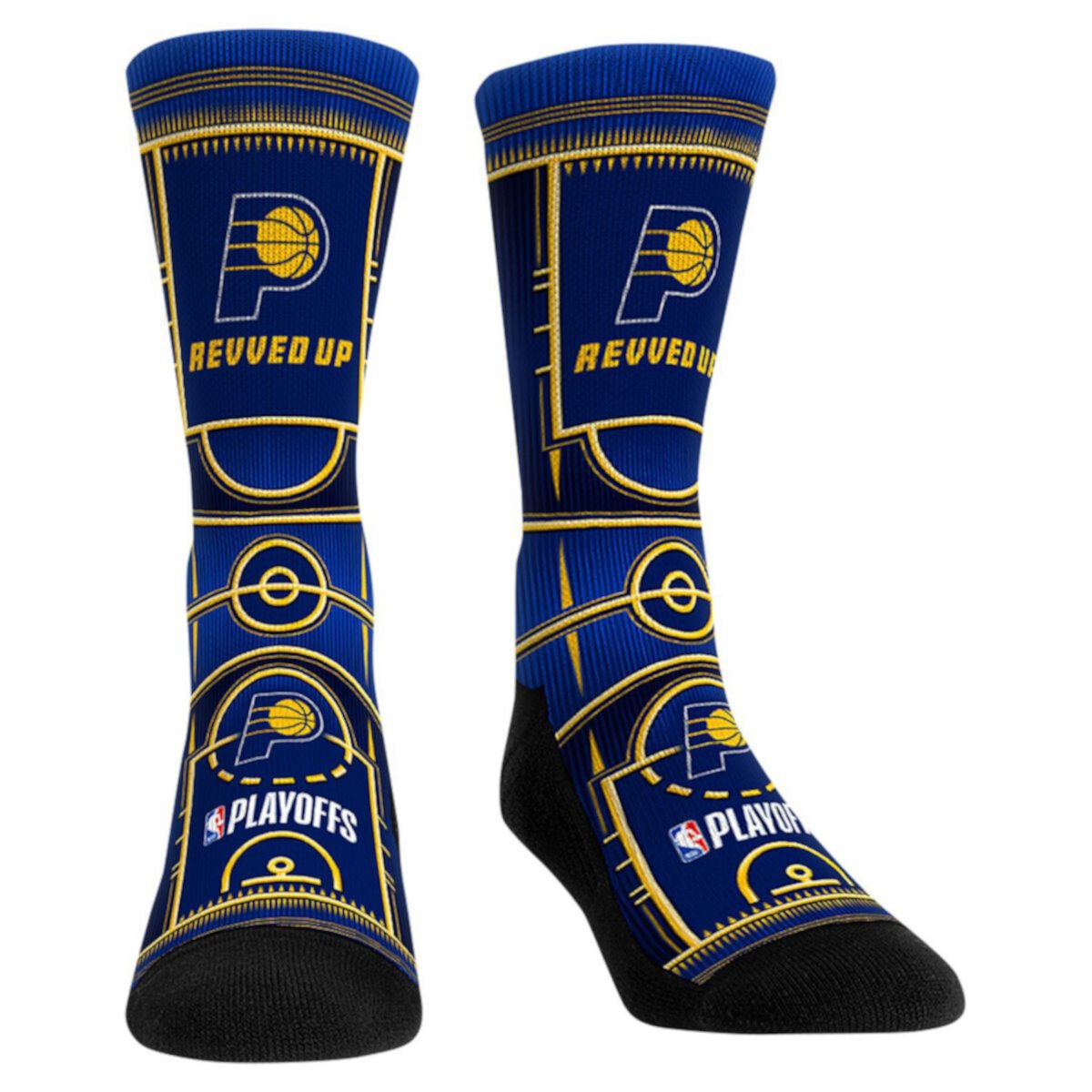 Унисекс Носки Rock Em Socks Цвета Индиана Пейсерс 2024 NBA Плейофы Rock Em Socks